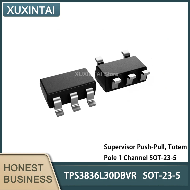

10Pcs/Lot TPS3836L30DBVR TPS3836L30 Supervisor Push-Pull, Totem Pole 1 Channel SOT-23-5