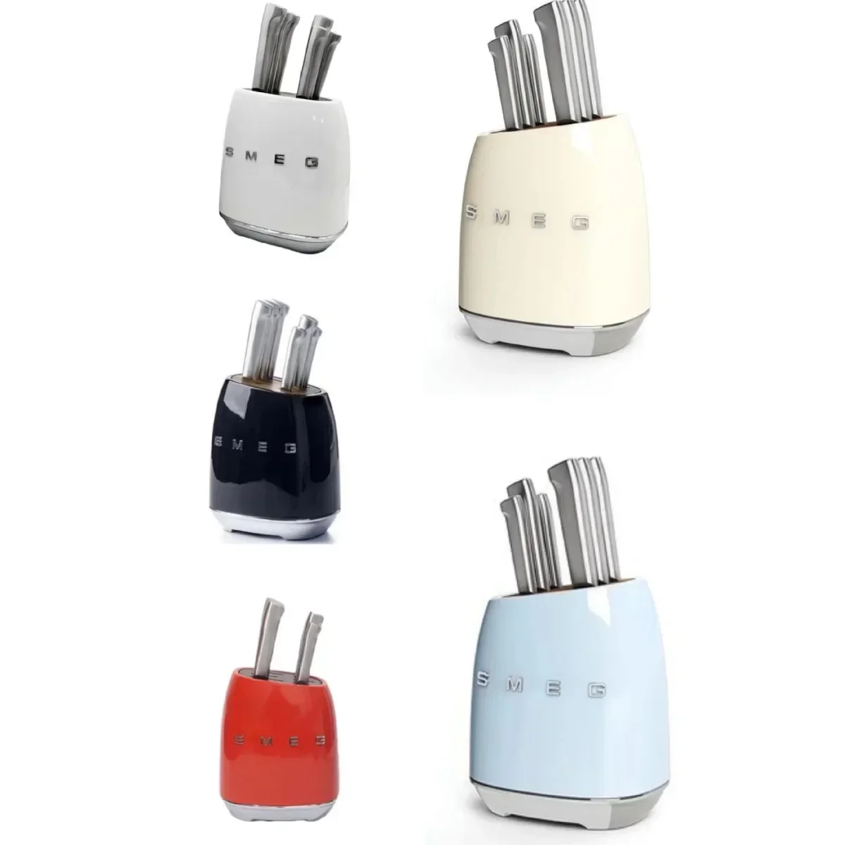 Ретро кремово-розовый держатель для ножей