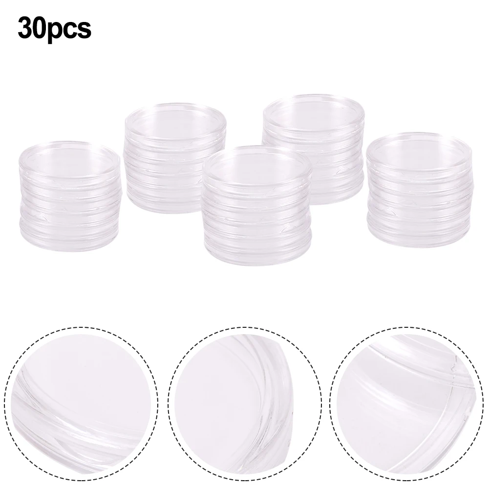 

30pcs 40.6mm Transparent Airtight Bag Coin Capsule Box For Silver Eagle 1Oz Coins Round Stylish Home Storage Boxes High Quality