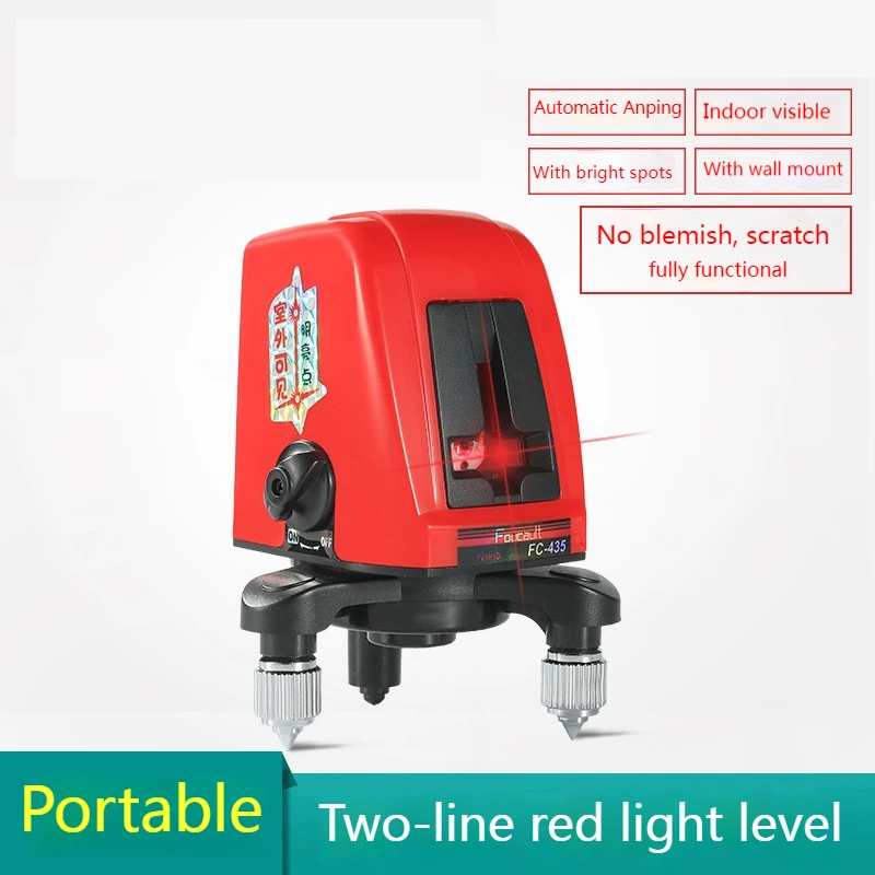 

Mini 2 Lines Infrared Laser Level Indoor Outdoor High Precision Line Projector Professional Laser Levels Construction Tools