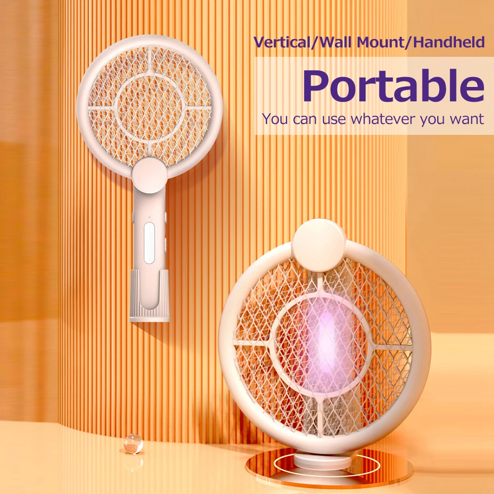 

Foldable Electric Mosquito Swatter 0.5W Cordless Battery Power Electric Insects Killer Home Bug Zappers Fly Mosquito Control
