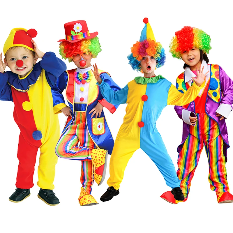 Детские костюмы бутона на Хэллоуин детский клоун карнавальный костюм цирковой