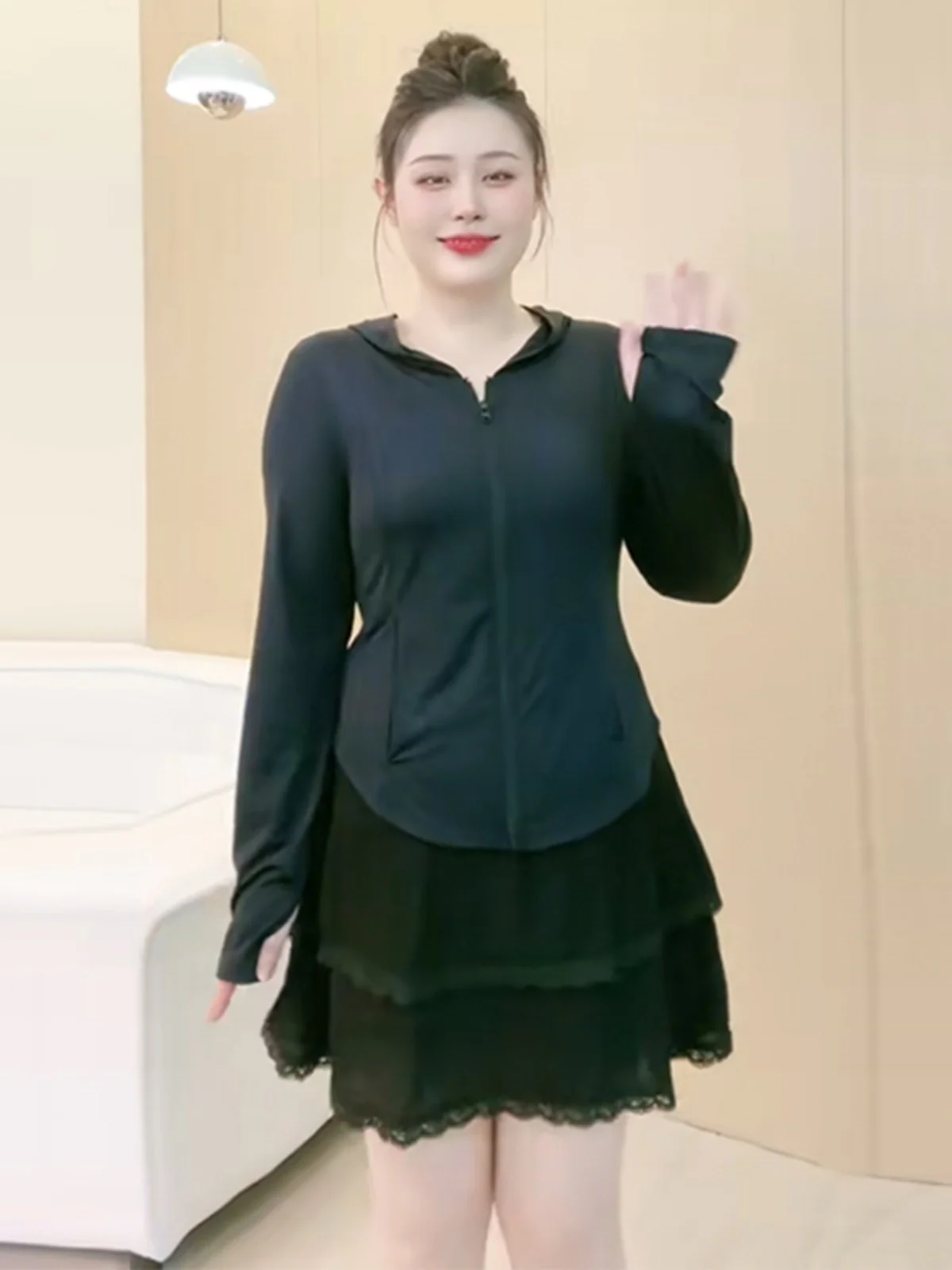 Одежда для защиты от солнца из ледяного шелка больших размеров женская летняя