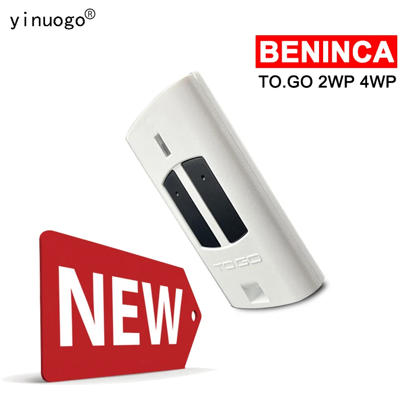 

BENINCA TO GO WP 2WP 4WP Garage Door Remote Control 433.92MHz Fixed Code Gate Control Opener Hand Transmitter Barrier Keychain