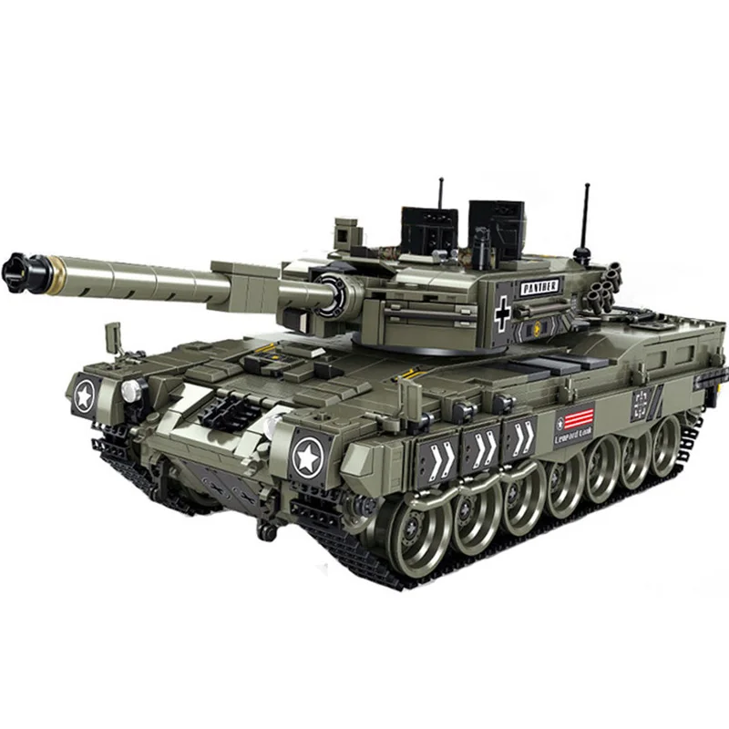 Леопард 2A-4 основной танк станции 1747 шт. военный строительный блок модель