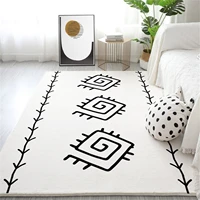 living room carpet nordic simple printing imitation cashmere rug comfortable wear resistant non slip machine washable mat