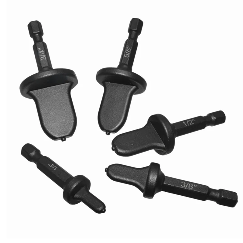 

5 Pc British Hexagonal Shank Air Drill Conditioner Copper Pipe Reaming Drill Hexagonal Shank Bell Expander Nozzle Expansion Tool