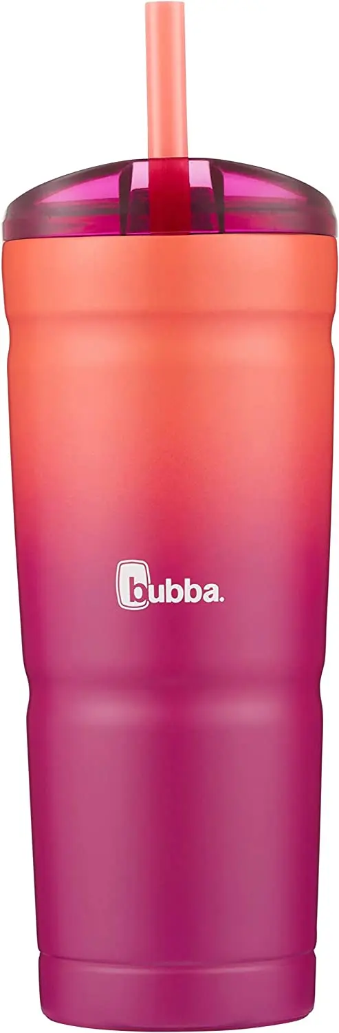 

Copo de aço inoxidável isolado a vácuo Bubba Envy S com tampa e canudo, copo de água café gelado reutilizável de 680 g, c