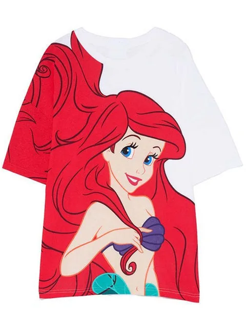 Disney Family T-Shirt Fashion Winnie the Pooh Mickey Mouse Stitch Fairy Dumbo SIMBA Cartoon Print Women T-Shirt Cotton Tee Tops 4