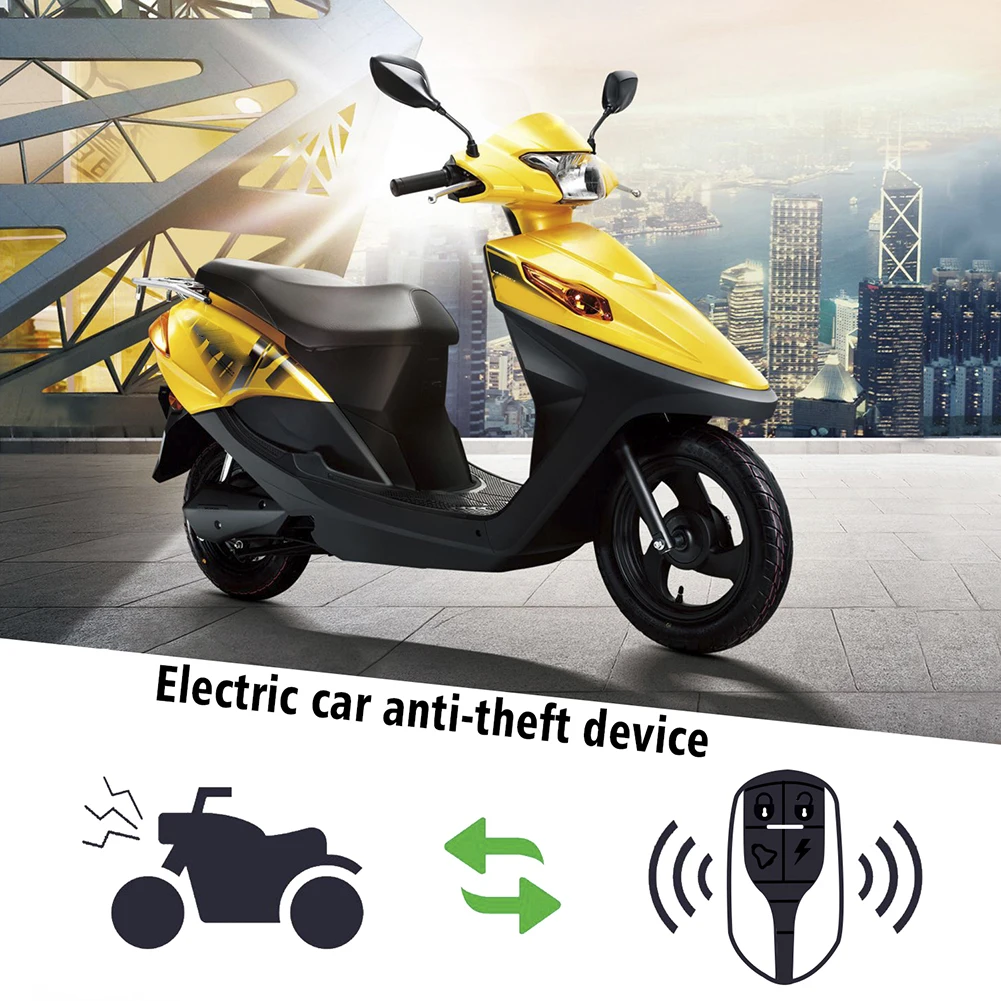 

Motorcycle Anti-Theft Horn Lock Electric Scooter Alarm EV Outdoor E-bike Car Sports Entertainment for 48-72V Vehicle