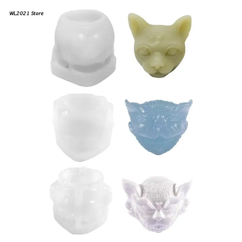 

Aromatherapy Epoxy Molds Candle Making Mold for Evil Animal Resin Casting Mold Silicone Craft Handicraft Home Decor