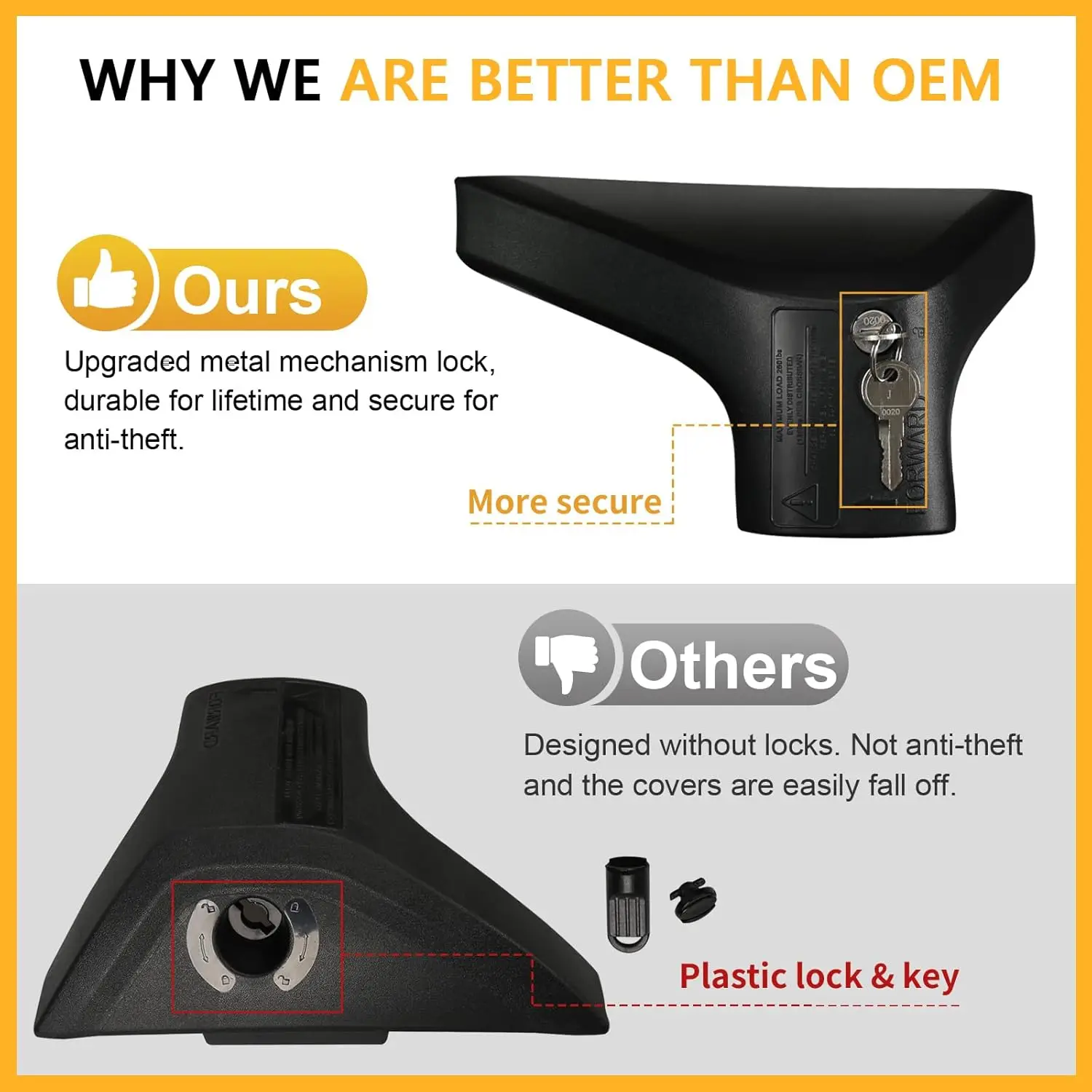 Поперечные дуги багажника на крышу для Toyota RAV4 2019-2025 (не LE 22-25/Adventure/TRD Off-Road/Hybrid Woodland