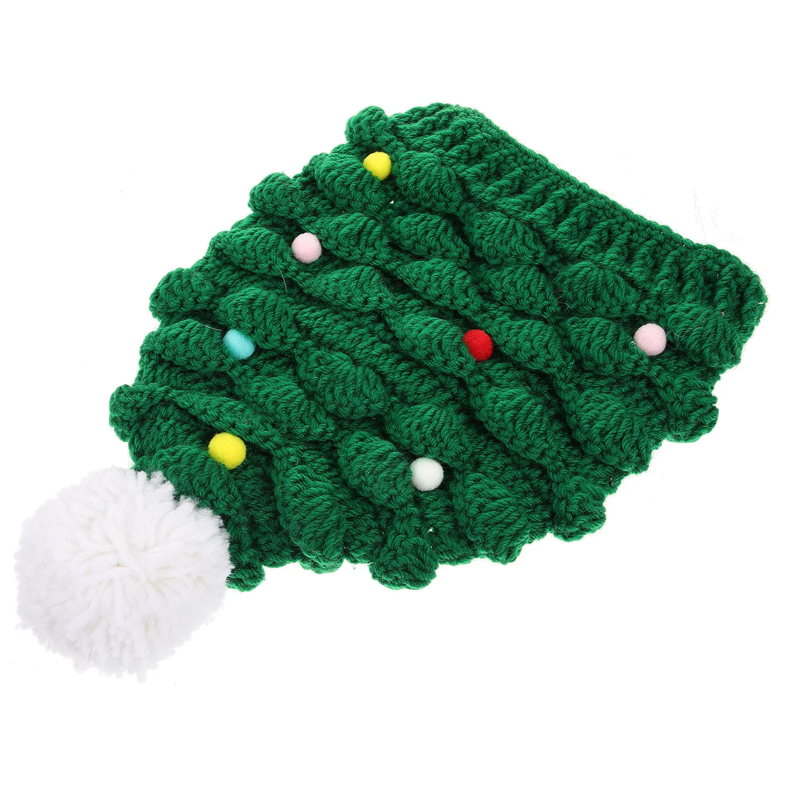 

Xmas Tree Decorations Christmas Warm Hat Winters Hairball Knitting Decorative Beanie Child