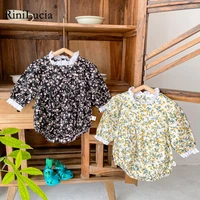 rinilucia spring lace cute baby romper set infant vintage floral long sleeve jumpsuit toddler baby girl print clothes