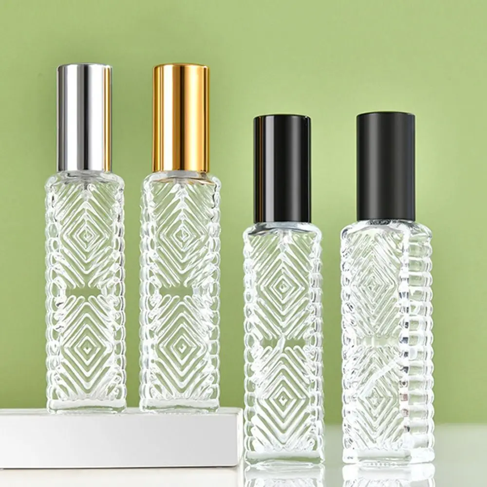 

12ml Mini Square Glass Bottle Spray Perfume Bottle Clear Travel Empty Atomizer Vials