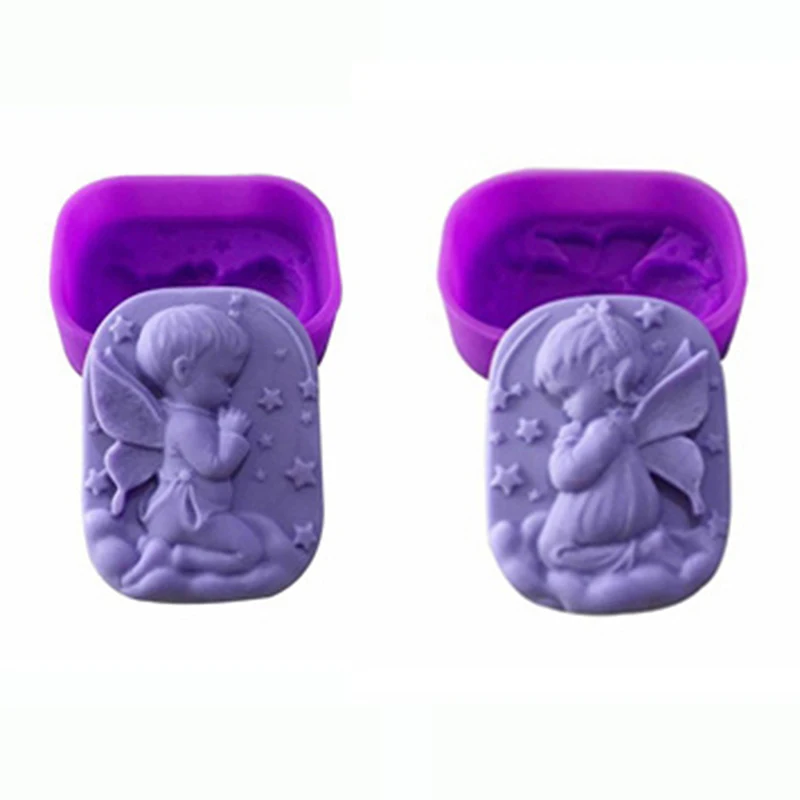 

Angel Girl/ Boy Mold Silicone Cake Modeling Tool Handmade Soap Mold Home Decor Pastry Arts Decorative Kitchen Accessories