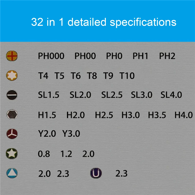 Набор отверток 32 в 1 комплект насадок с магнитной насадкой мини-Отвертки Phillips