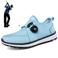 2022 new professional golf shoes blue beige black mens golf sneakers couple grass non slip training golf shoes size 36 47