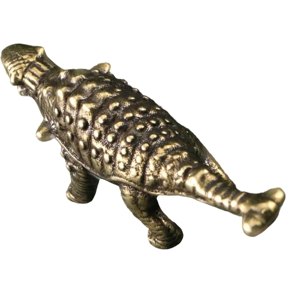 

Brass Dinosaur Statue Retro Brass Craft Dinosaur Decoration Exquisite Dinosaur Statue