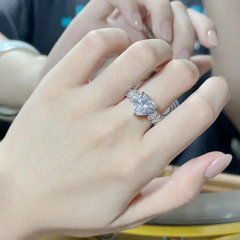 Высокое качество роскошное кольцо для любви в стиле MDL JMoissanite позолоченное