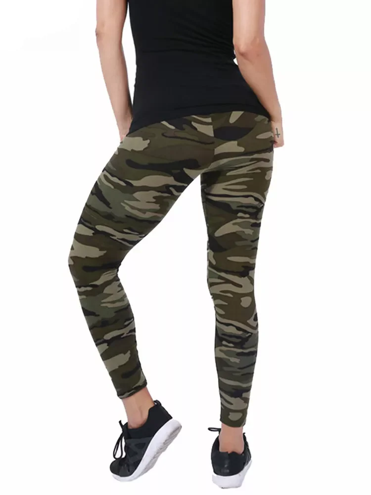 Women Camouflage Leggings Fitness Military Green Leggings Workout Pants Sporter Skinny Adventure Leggins