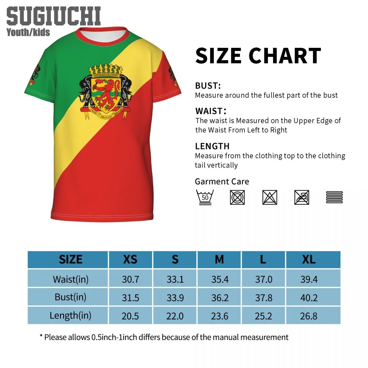 Пользовательское имя номер флаг Республики Конго эмблема 3D футболки для детей
