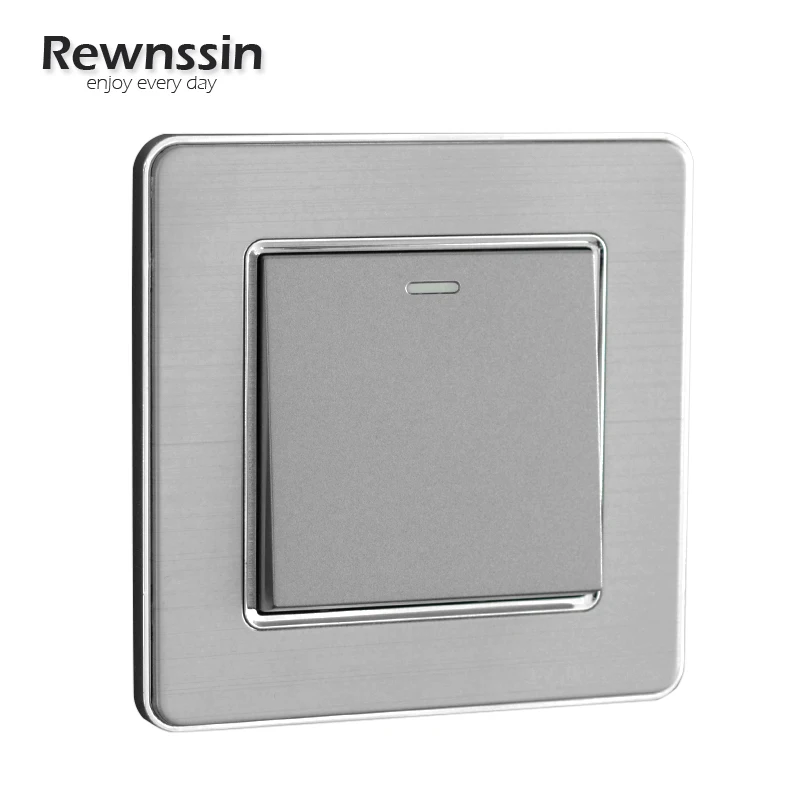 

Rewnssin светильник ые световые переключатели 1 2 3 4 клавиша ВКЛ./ВЫКЛ. ЕС электрическая розетка из нержавеющей стали металлическая панель насте...