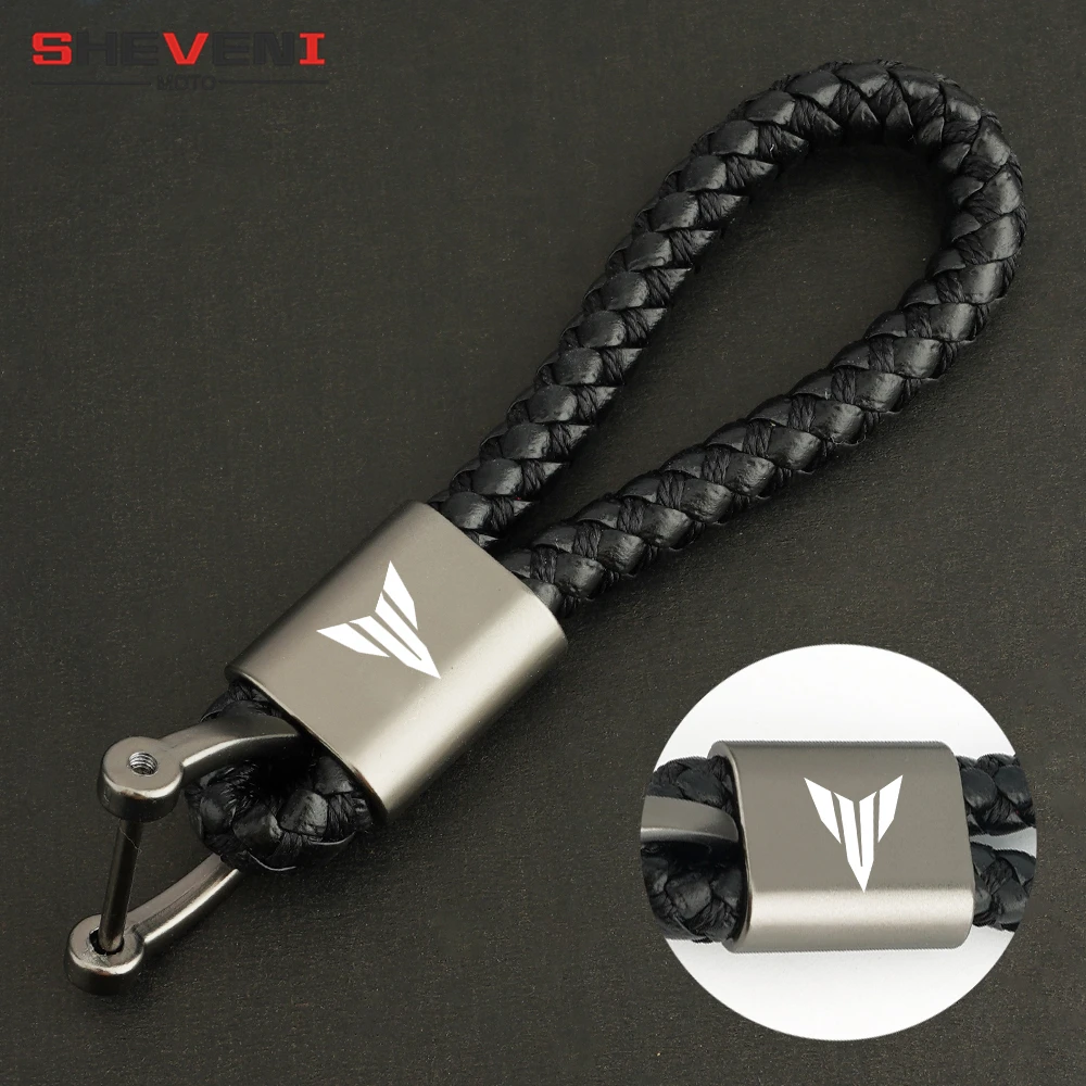 

Для Yamaha MT 07 09 MT-07 MT07 MT09 FZ 2022 2021 2020 2019 аксессуары для мотоциклов плетеная веревка брелок металлический брелок