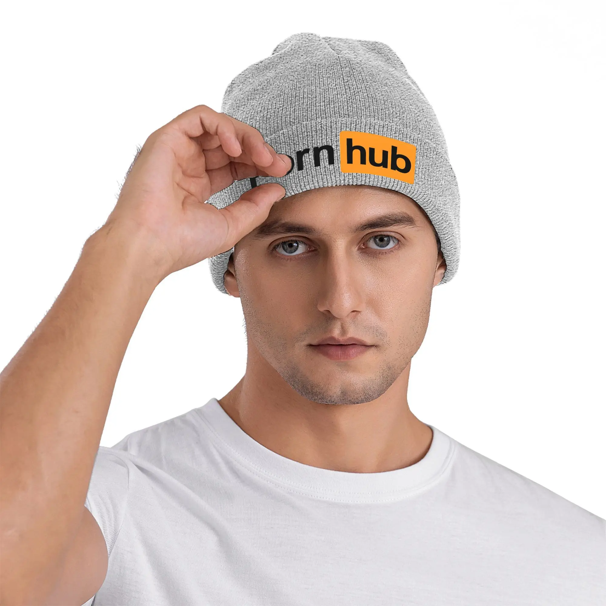 Шапка-бини Pornhubed вязаная шапка с черепом для мужчин и женщин теплая зимняя