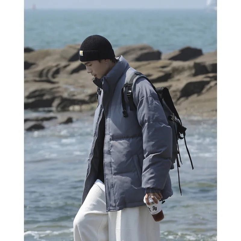 Winter Jacket Men Warm Fashion 6 Colors Casual Thick Down Jacket Men Streetwear Korean Loose Short Coat Mens Parker Clothes