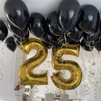 510121836 inch matte black latex balloons helium balloon birthday party decorations adult wedding decor air globos toys