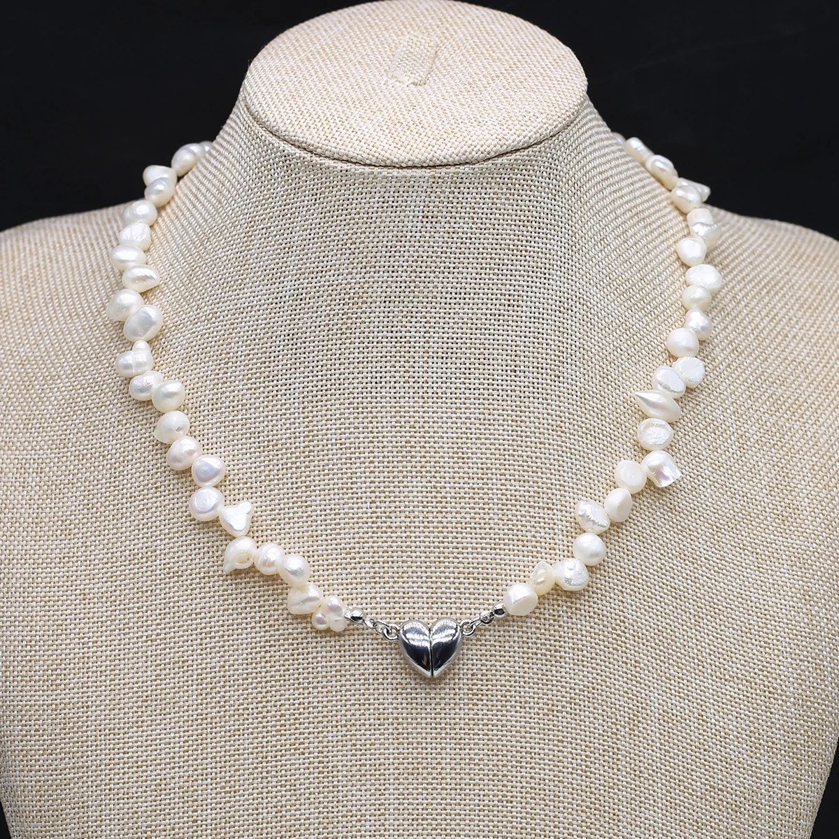 

Irregural Natural Freshwater Pearl Necklace 5-6mm Natural White Pearl Bead Pendant Necklace for Women Jewerly Party Gift