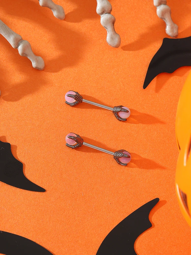 Kuniu 2 Шт. В Стиле Панк Темные Искусственные Камни Женские Кольца На Соски Тему