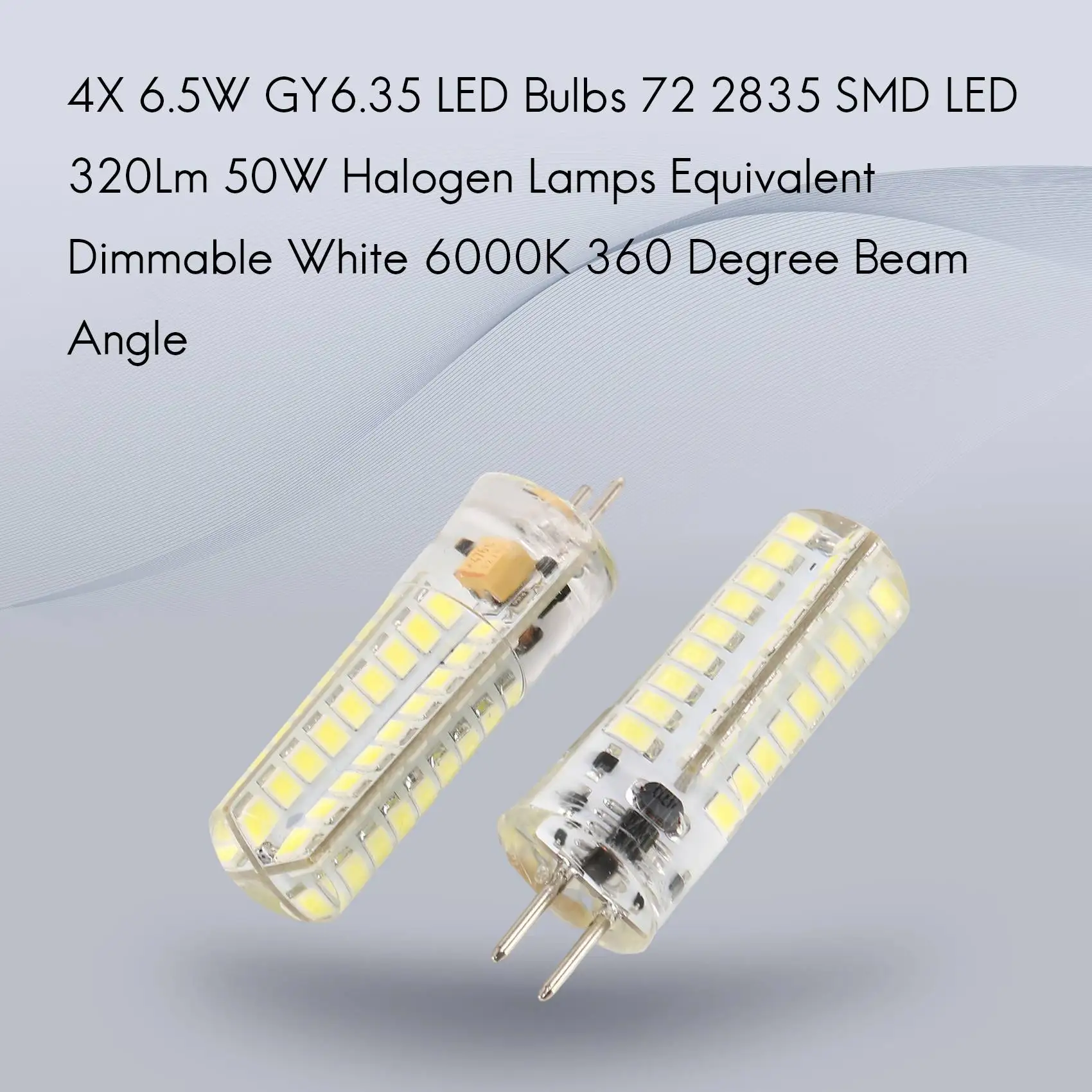 2x6 5 Вт GY6.35 Светодиодные лампы 72 2835 SMD LED 320 лм 50 Галогенные Эквивалент с