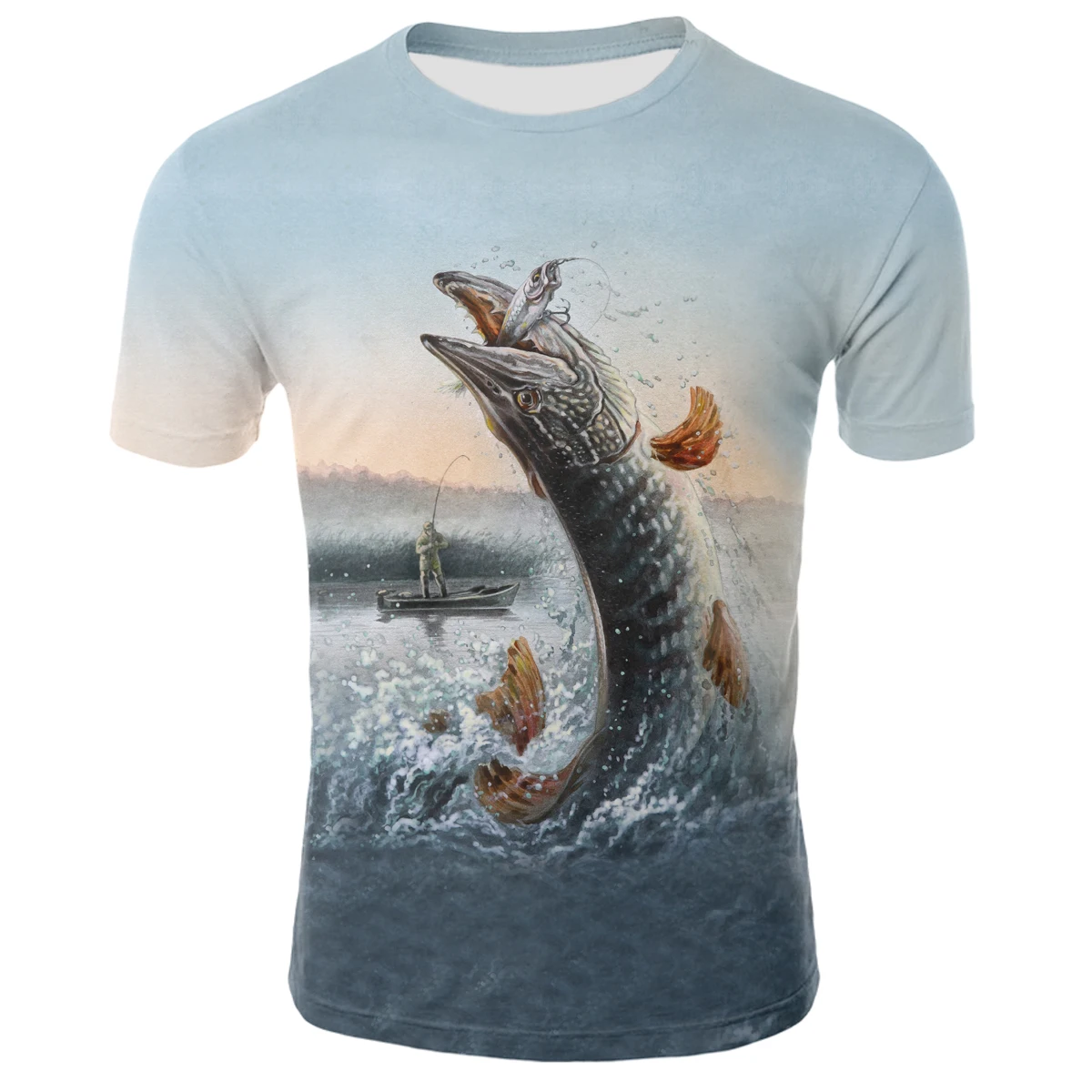 

Рыба 3d camiseta homem e Woman хип-хоп Повседневная 3d печать различных рыб harajuku engrado vara de Pesca o-pescoolo