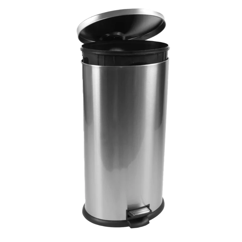 

7.9 Gallon Trash Can Stainless Steel Oval Kitchen Trash Can