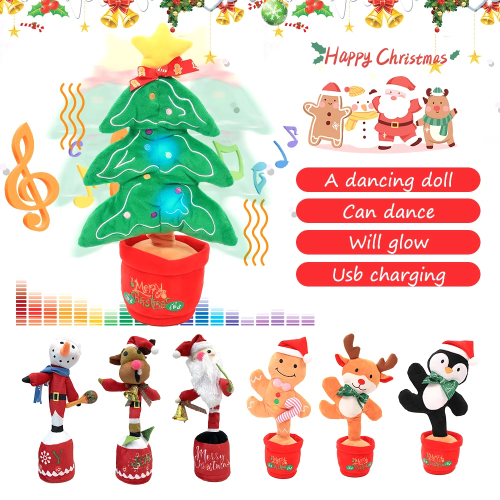 

Пение, танцующая Рождественская елка, детские игрушки, кукла Пингвин с записью, рождественские плюшевые игрушки, куклы для отправки друзьям...