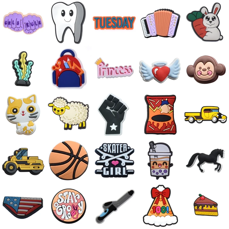 

Girl Shoe Charms Men Women Charm Kids Wholesale Bulk Decorations for Crocs Boy Para Pins Packs Shoes Accessories Gifts Set Jeans