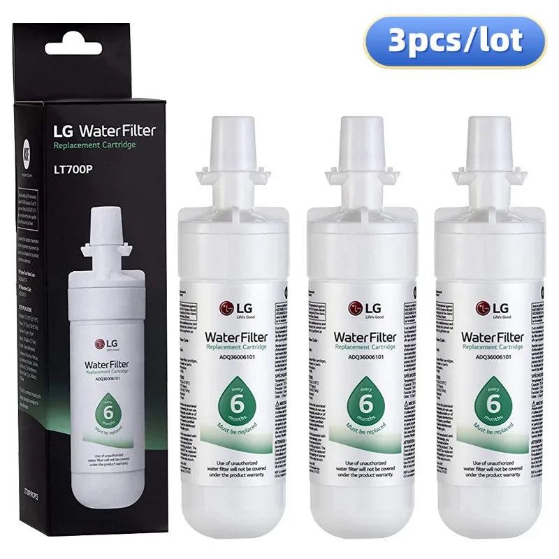 3 Pack LG LT700P Refrigerator Water Filter Replacement For LT700PC,ADQ36006101,ADQ36006113,ADQ75795103,AGF80300702