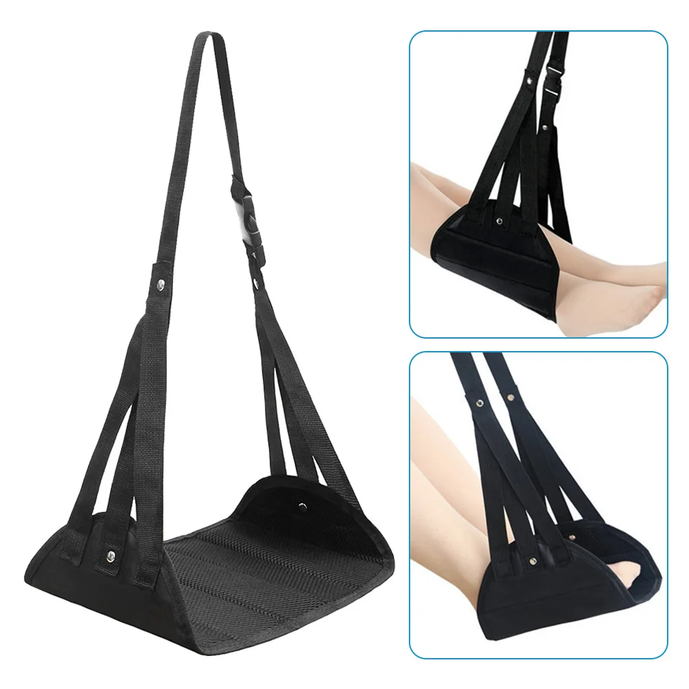 Leg Flight Adjustable Height Accessories Improve Circulation Office Foot Hammock Hanging Portable Airplane Travel Footrest Pad