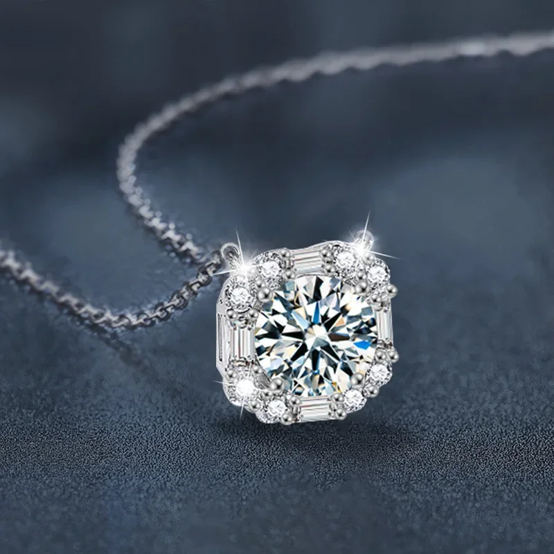 Ожерелье из 18-каратного золота с кубиком сахара дизайн mozzarella бриллиантовый кулон