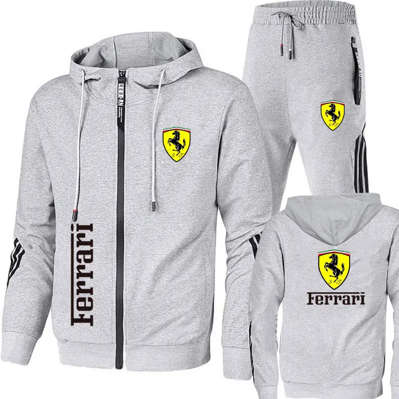 2023 New F1 Men's Formula One Spring and Autumn Fashion Atmosphere Comfortable Size Hooded Casual Sportswear Men's Loose Set