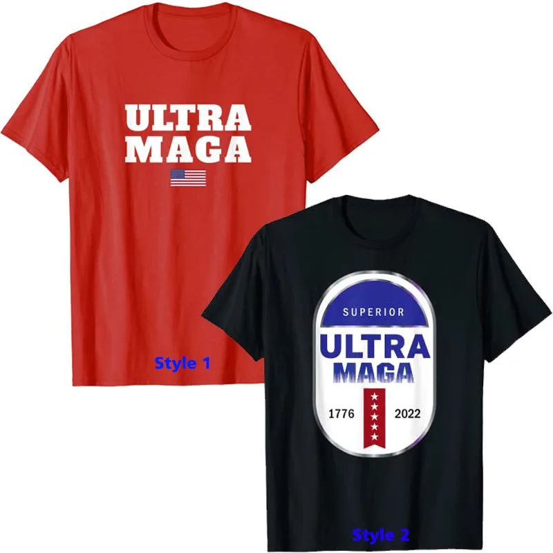 

Ultra Maga T-Shirt Ultra-MAGA Design with The United State Flag Clothes Patriotic Trump Fans Tee Clothes Pro-Trump Outfits