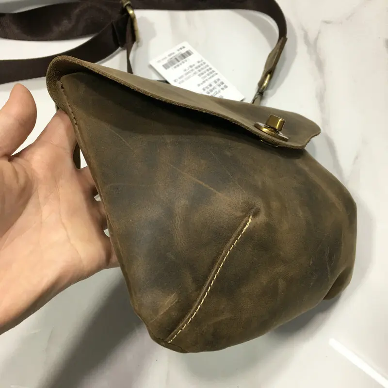 Мужская кожаная крест-наплечная сумка