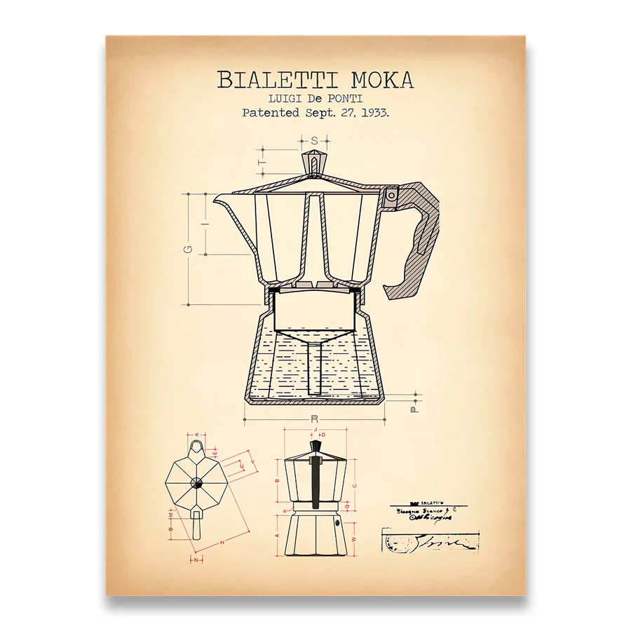 Художественный постер Bialetti Moka  AliPaint