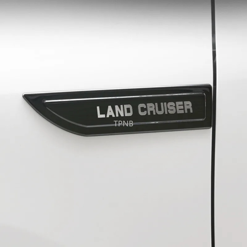 Фото Для Toyota Land Cruiser 100 200 1997-2020 наклейки с откидной крышкой из нержавеющей стали с обеих сторон передние аксессуары №3