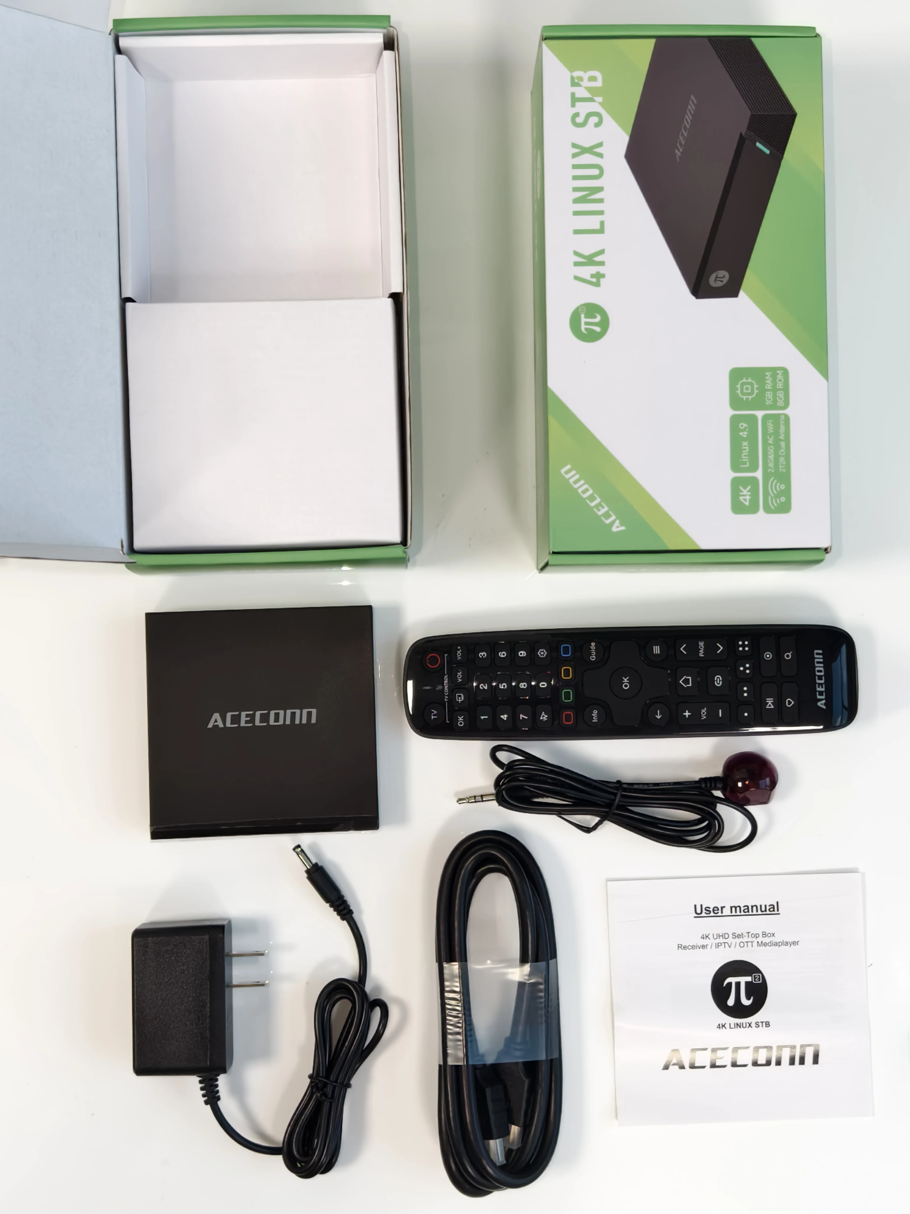 Фото ACECONN Pi2 π2 потоковая передача Linux iptv коробки 4K HD TVONAIR STB-плеер OTA Dual WiFi BT Поддержка премиум-класса с дистанционным управлением TV Box №4
