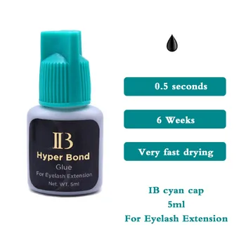 10 Bottles IBeauty Hyper Bond Cyan Cap 5ml 0.5Sec for Eyelash Extensions Glue Makeup Tools Korea Beauty Health Shop Quick Drying 2
