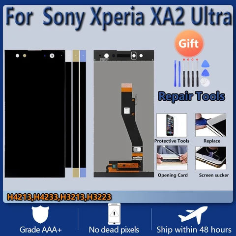 ЖК-экран в сборе для Sony Xperia XA2 Ultra, сенсорное стекло для Sony XA2 Ultra H4213 H4233 H3213 H3223, черный ЖК-дисплей