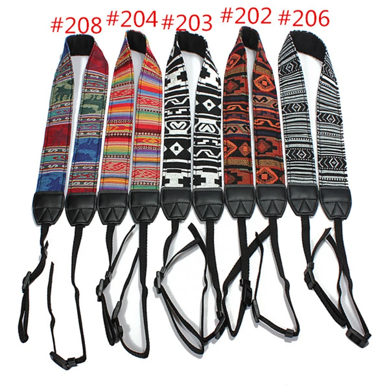

New Colorful Vintage Hippie Style Camera Neck Shoulder Strap Belt Durable Cotton for Canon Nikon Sony SLR DSLR